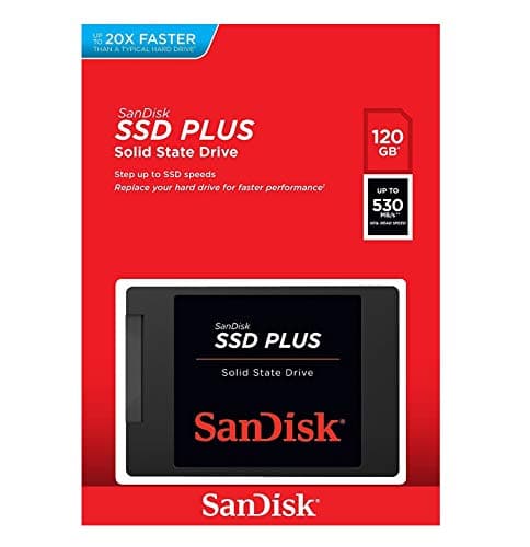 Image of SanDisk SSD PLUS 120 GB Sata III 2.5 Inch Internal SSD, Up to 530 MB/s , Black
