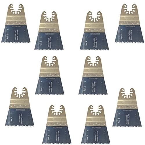 Image of 10 x SabreCut SP65J_10 65mm Fast Fit Japan Coarse Cut Blades Compatible with Dewalt Stanley Black and Decker Bosch Fein Makita Milwaukee Parkside Ryobi Worx Multi Tool Accessories