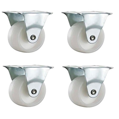 Image of Qty. 4 x 40mm Nylon Fixed Castors - Furniture, Appliance & Equipment Small Wheels by Bulldog Castors - Max 100Kg Per Set