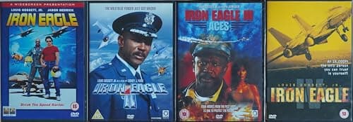 Image of IRON EAGLE 1-4 COLLECTION / 1. IRON EAGLE / 2. IRON EAGLE II / 3. IRON EAGLE III - ACES / 4. IRON EAGLE IV = ULTIMATE 4 x DVD UK SET