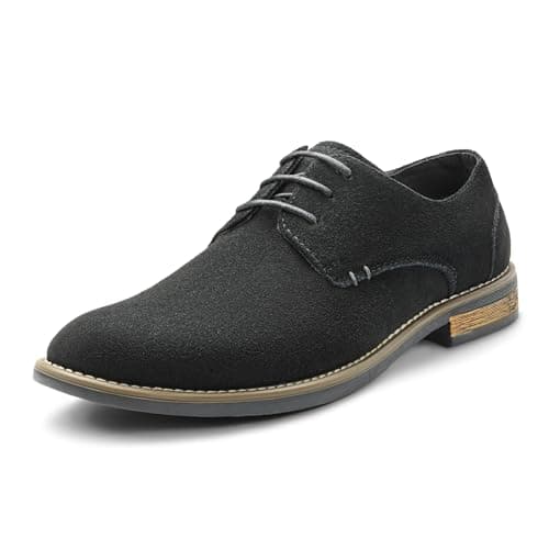 Image of Bruno Marc Men's URBAN-08 Black Suede Leather Lace Up Oxfords Shoes Size 10 US/ 9 UK