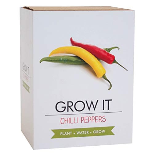 Image of Gift Republic Grow Your Own Chilli Plants Hot Chilli Pepper Seeds Habanero, Jalapeno, Scotch Bonnet Gift Idea Kitchen Garden