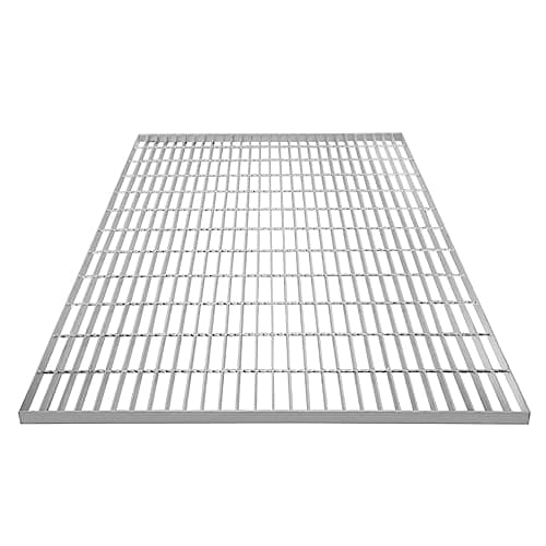 Image of JXIPANUL Galvanised Grating Floor Forge Walkway Mesh Floor Panel Grid Drainage Gutter Vent Heavy Duty Weatherproof Steel Zinc Coated 1200mm x 1000mm x 30mm 4mm Metal Thickness 1200kg Load Capacity