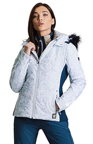 Image of Dare 2b Women Providence Waterproof And Breathable Insulated Ski Jacket - White, Size 18