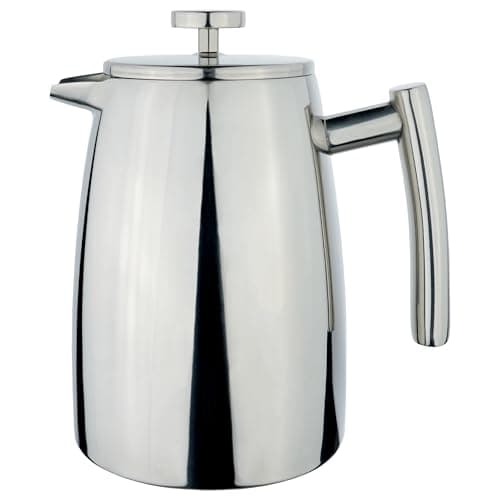 Image of Café Stal HFD-08 Belmont 8 Cup Double Walled Cafetiere Coffee Maker, Mirror Finish, 1.2 Litre
