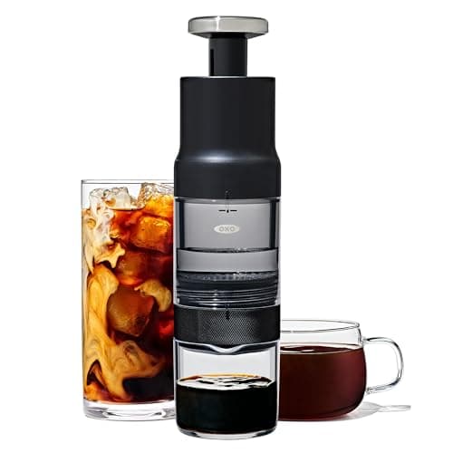 Image of OXO Brew Rapid Brewer – Portable Manual Coffee Maker, Built-In Stainless Steel Filter, Adjustable Strength, Compact & Lightweight, No Pods or Paper Filters Needed
