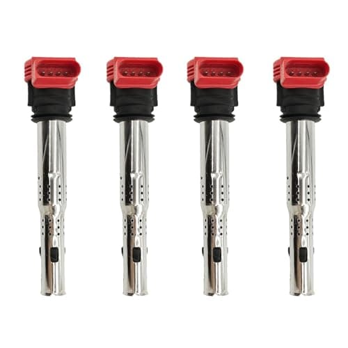 Image of PEIUOK 06E905115E 4pcs Ignition Coil Pack Compatible with Audi A3 8P7 A4 B7 B8 A5 8T A6 C6 Q5 8R TT 8J VW EOS Golf MK V VI Jetta Beetle Passat Touran Tiguan Seat Leon Toledo Skoda Octavia 06D905115