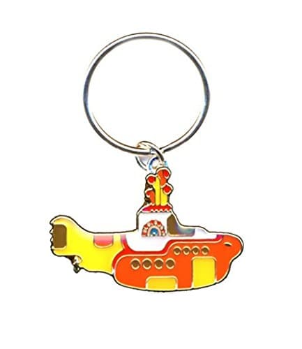 Image of The Beatles Keyring Keychain Yellow Submarine Official Silver One Size