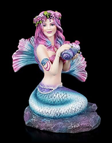 Image of Brigid Ashwood Mermaid Fantasy Figurine - Spring Flowers | Fabulous Creatures, Hand-Painted, Height 16 cm