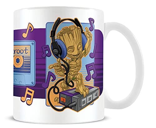 Image of Pyramid International Guardians of The Galaxy Mug in Presentation Gift Box (Groot Cassette Design) 11oz Ceramic Mug - Official Merchandise, White