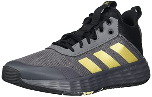 Image of adidas Men's Ownthegame Shoes Basketball, Grey Five/Matte Gold/Core Black, 7.5 UK