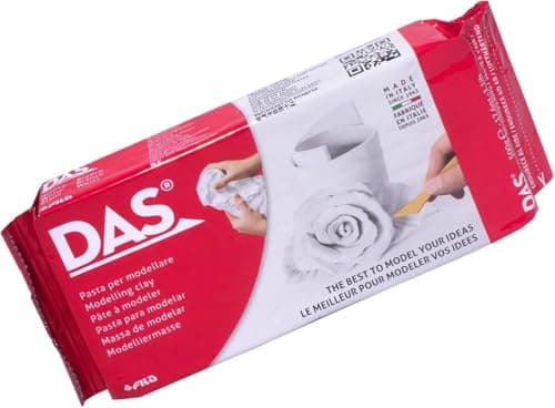 Image of DAS White 500g Air Hardening Modelling Clay, Non Bake, Ready To Use, Suitable for All Ages, For Professionals & Hobbyists