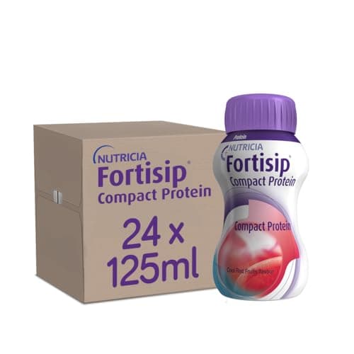 Image of Fortisip Compact Protein Drink, Red Fruit Flavour, 125ml Bottle