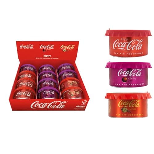 Image of Coca Cola Car Air Freshener Mixed Vanilla Cherry Original Pack of 12