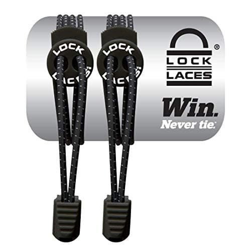 Image of LOCK LACES Unisex's FBA_Shoe Laces (Elastic Shoelace and Fastening System) (Black), 48-Inch