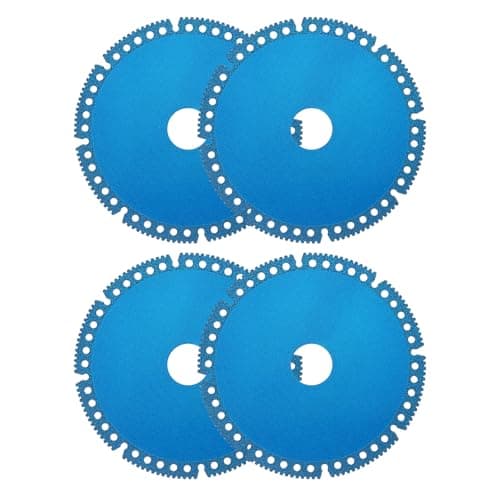 Image of sourcing map 4pcs 5" Diamond Saw Blade, 7/8" (22mm) Arbor Cut Off Wheels, Diamond Cutting Disc Multifunction Tile Concrete Ceramic Marble Blade for Angle Grinder, Blue