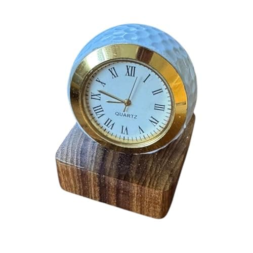 Image of SPORTGIFTZ Mini Desktop Golf Ball Clock – Elegant Timepiece for Golf Enthusiasts