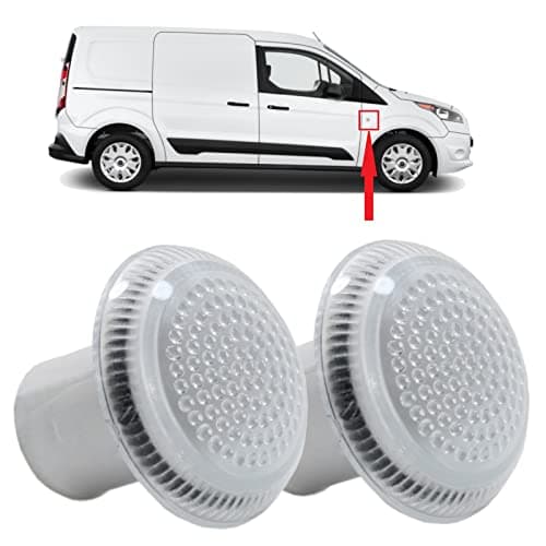 Image of BIAREN 2x Side Marker Indicator Repeater Light Lamp Lens Clear For Ford Transit Tourneo Connect 4972773 9T1613K376AA