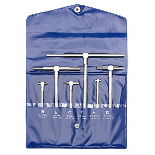 Image of Beslands Telescopic Gauge Set 6 Pcs - Adjustable Inner Diameter 8-150 mm T-Bore Hole Gauges Measuring Tool