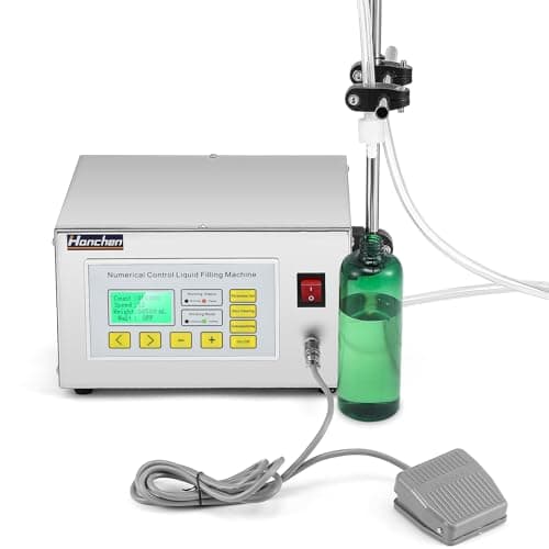 Image of Hanchen Liquid Filling Machine Bottle Filler Machine 304 Stainless Steel Casing Automatic Liquid Dispenser for Water Wine Milk Beverage (Single nozzle)