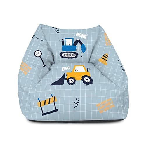 Image of rucomfy Beanbags Snuggle Kids Bean Bag Chair - Toddler Armchair Beanbag Seat - Childrens Bedroom Furniture for Boys & Girls - Arrives Filled - 50 x 60 x 60cm (Dig It, Beanbag Only)