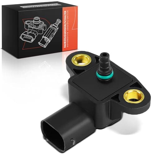 Image of Frankberg Intake Manifold Pressure Sensor 4-Pin Compatible with C-Class W204 C200 C350 C220 C300 C320 2.1L-3.0L 2007-2014 E-Class W212 E350 E300 3.0L 2009-2016 Replace# 68066040AA