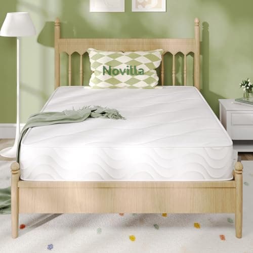 Image of Novilla 4FT Small Double Pocket Sprung Mattress 8 Inch Medium Soft Spring Mattress with Breathable Sprung System, Cool Touch Oeko Fabric 120x190x20cm