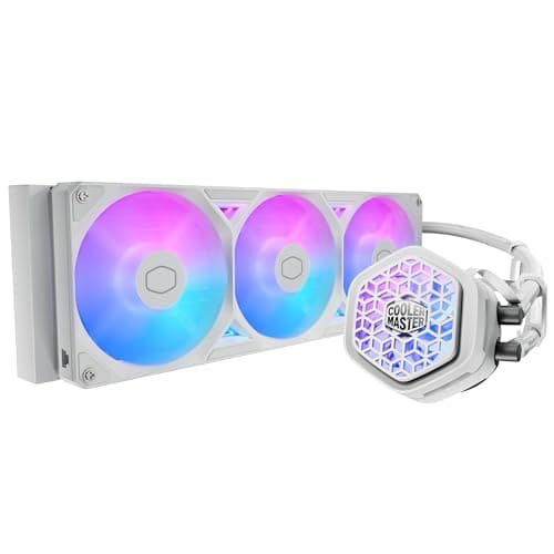 Image of Cooler Master Atmos II 360 VRM White Freeform 2.0 CPU Liquid Cooler, Dual Chamber Pump, Customizable aRGB Lighting, Quiet Qperation, Easy Install, AMD Ryzen 9 AM5|4, Intel Ultra i9 LGA 1851|1700