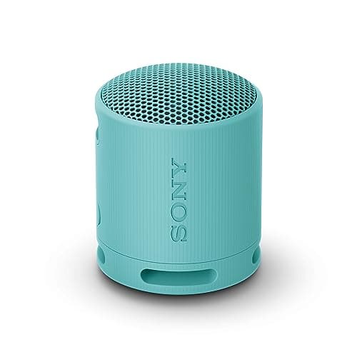 Image of Sony SRS-XB100 - Wireless Bluetooth, Portable, Lightweight, Compact, Outdoor, Travel Speaker, Durable IP67 Waterproof & Dustproof,16 HR Battery, Strap, Hands-Free Calling, New Model, Blue (Renewed)
