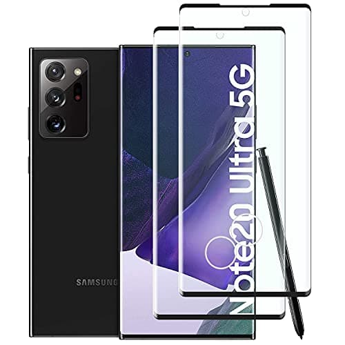 Image of KELOLIN [Pack of 2] Tempered Glass Screen Protector for Samsung Galaxy Note 20 Ultra 5G, 3D Full Coverage [9H Hardness] [Anti-Scratch] [No-Bubble] Screen Protector for Samsung Galaxy Note 20 Ultra 5G