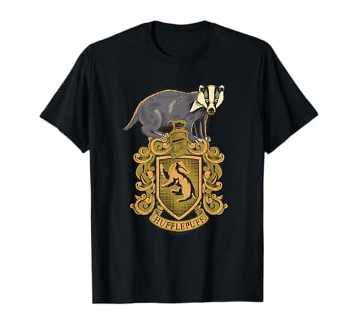Image of Harry Potter Hufflepuff Sketch Crest T-Shirt