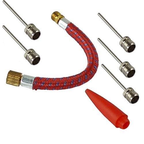 Image of 7-Piece Universal Pump Adaptor Set Multi-Purpose Inflation Kit with Ball Needle, Valve Connectors & Airbed Nozzles Ideal for Footballs, Bicycle Tyres, Inflatables & Paddling Pools.