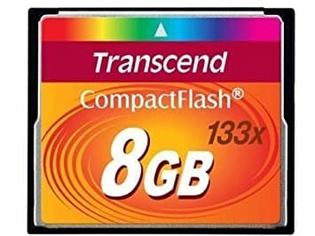 Image of Transcend 8GB CompactFlash Memory Card 133x (TS8GCF133) Size: 8 GB, Model: TS8GCF133, Gadget & Electronics Store