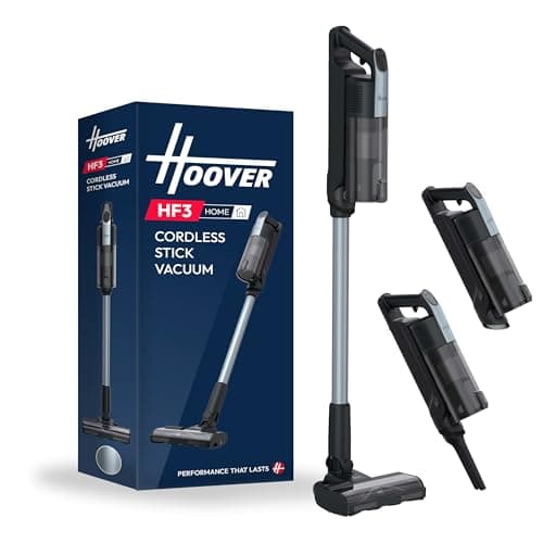 Image of Hoover HF3 Anti-Hair Wrap Cordless Vacuum Cleaner 440W, LED Display & Touch Control, 60 Min Runtime, Free-Standing, Double Edge Cleaning with LED Headlight, Crevice Tool & Wall Mount [HF310H]