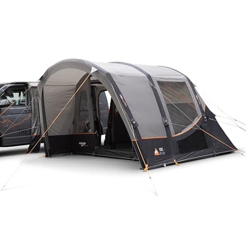 Image of Vango Cove III Air Drive Away Campervan Awning with Front Canopy – Inflatable AirBeam Awning, 4000mm Waterproof Sentinel Active Fabric (Mid (215-255cm))
