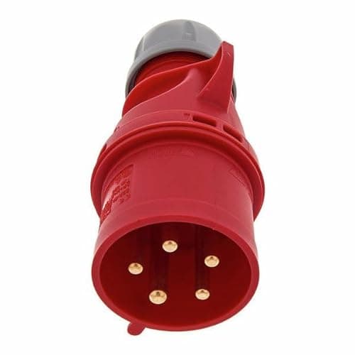 Image of CEE CeeForm Plugs/Sockets IP44 IEC 60309 (3-Phase Red Plug, 32 Amps)