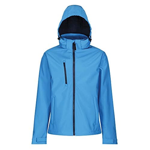 Image of Regatta Professional Mens Venturer 3 Layer Printable Hooded Softshell Jacket, French Blue(navy), S EU