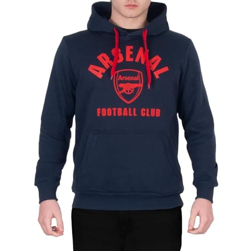 Image of Arsenal FC Official Football Gift Mens Fleece Hoody Navy Blue Large