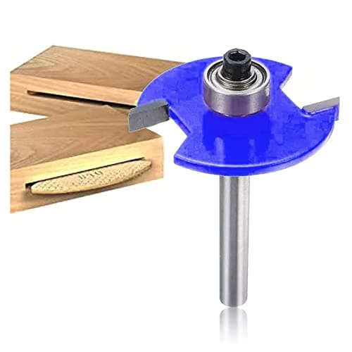 Image of Sinoprotools Biscuit Jointer Router Bit 1/4 Inch Shank, Biscuit Joint Slot Cutter Router Bit, Wood Biscuit Cutter, Woodworking Cutter Tool (Blue,10#)