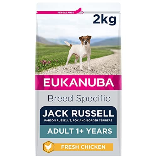 Image of Eukanuba Jack Russell & Border Terrier Breeds - With Fresh Chicken - Complete Dry Dog Food - For Adult Dogs 2KG