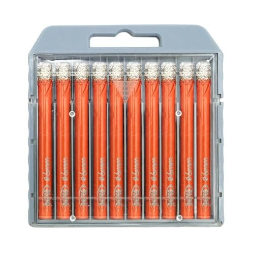 Image of Dry Diamond Drill Bit Set,BGTEC 10pcs 6mm Hole Saw for Granite,Marble,Masonry, Concrete, Tile/Ceramic, Glass, Hard Plastic,Vacuum Brazed Diamond Core Drill Bit Kit