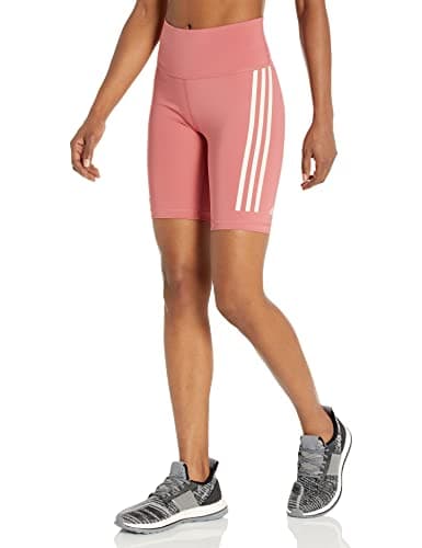 Image of adidas Women's Optime Training Icons 3-Stripes 7/8 Tights, Wonder Red/Alumina, XL