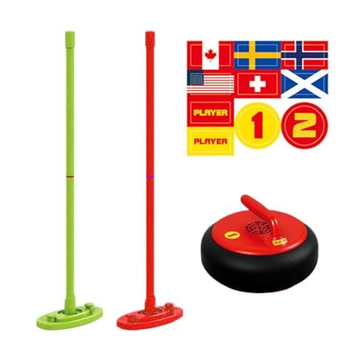 Image of Sporting Shuffleboard Set - ABS Curling Ball | Floor Game Equipment, Family Team Bonding Activity | Fun Indoor Curling Sport Toy With Light,for Kids Family Adult Party School Birthday Gift