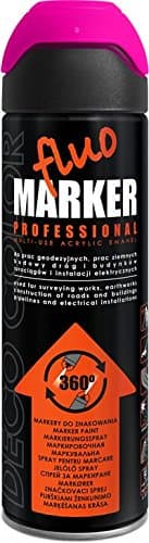 Image of DECO COLOR LINE Marker Spray Paint 500ml Surveying Warehouse Road Works Forestry Fluo Marking (Pink)