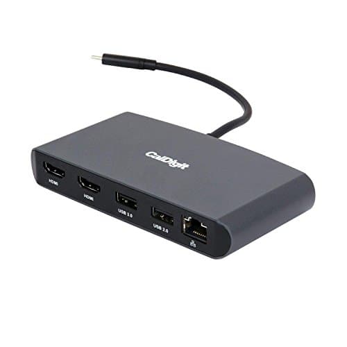 Image of CalDigit Thunderbolt 3 Mini Dock (HDMI 2.0) - Portable, Bus Powered, 40Gbs, Dual 4K @ 60Hz, USB 3.0 & 2.0, GbE LAN. Compatible Thunderbolt 3 Mac and PC (Dual HDMI 2.0)