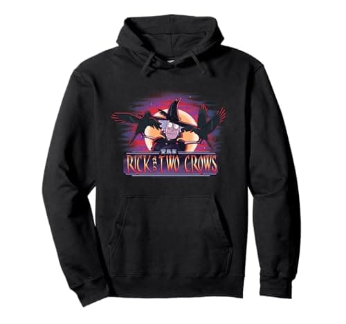 Image of Rick and Morty Rick and two crows Pullover Hoodie
