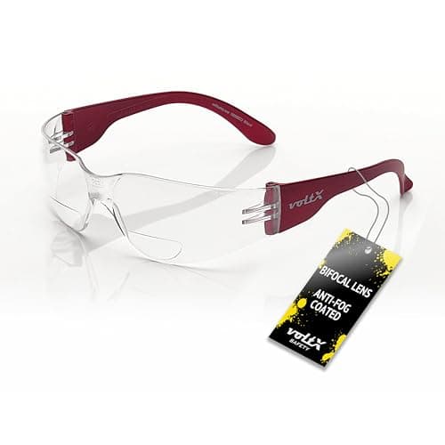 Image of voltX GRAFTER Bifocal Lightweight Reading Safety Glasses (CLEAR LENS +1.5 Dioptre) Cycling Sports Glasses UKCA & CE EN166f UV400 anti fog coated lens