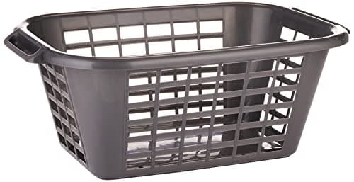 Image of Addis 40L Laundry Basket Metallic, Heavy Duty Plastic Washing Basket with Handles, Ventilated Clothes Hamper for Home & Laundry Room