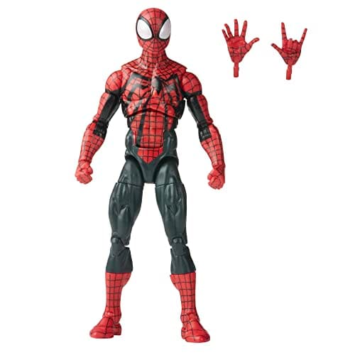 Image of Marvel Hasbro Legends Series Ben Reilly Spider-Man, Spider-Man Legends Collectible 6 Inch Action Figures, 2 Accessories