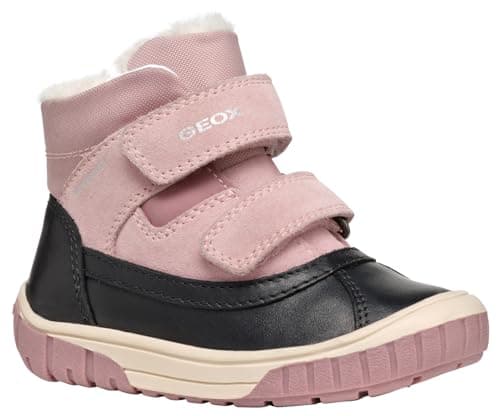 Image of Geox Baby B OMAR Girl WPF C Ankle Boot, Black/Rose, 2 UK Child